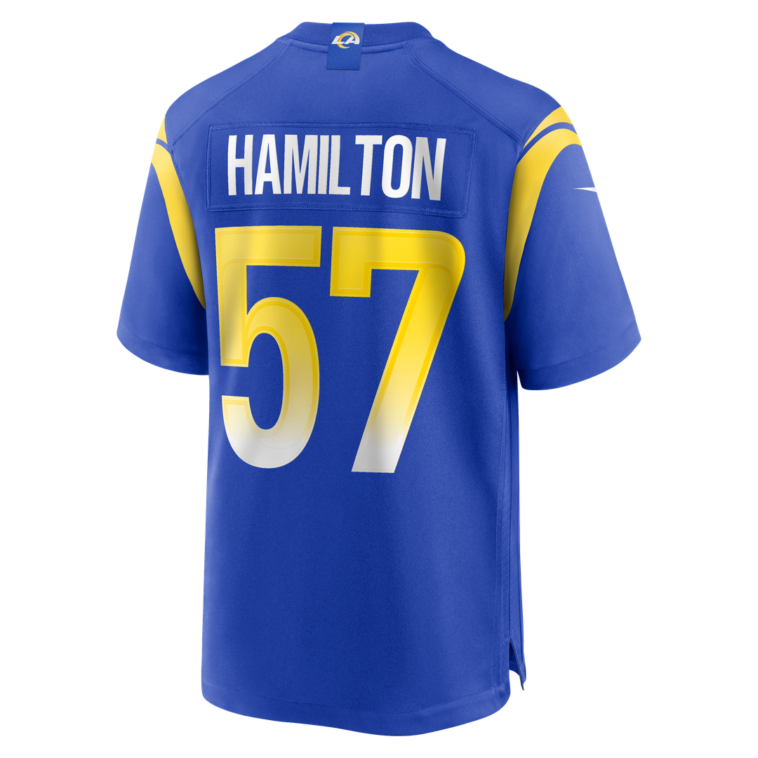 Men's Los Angeles Rams Ty Hamilton Nike  Royal Team Game Jersey