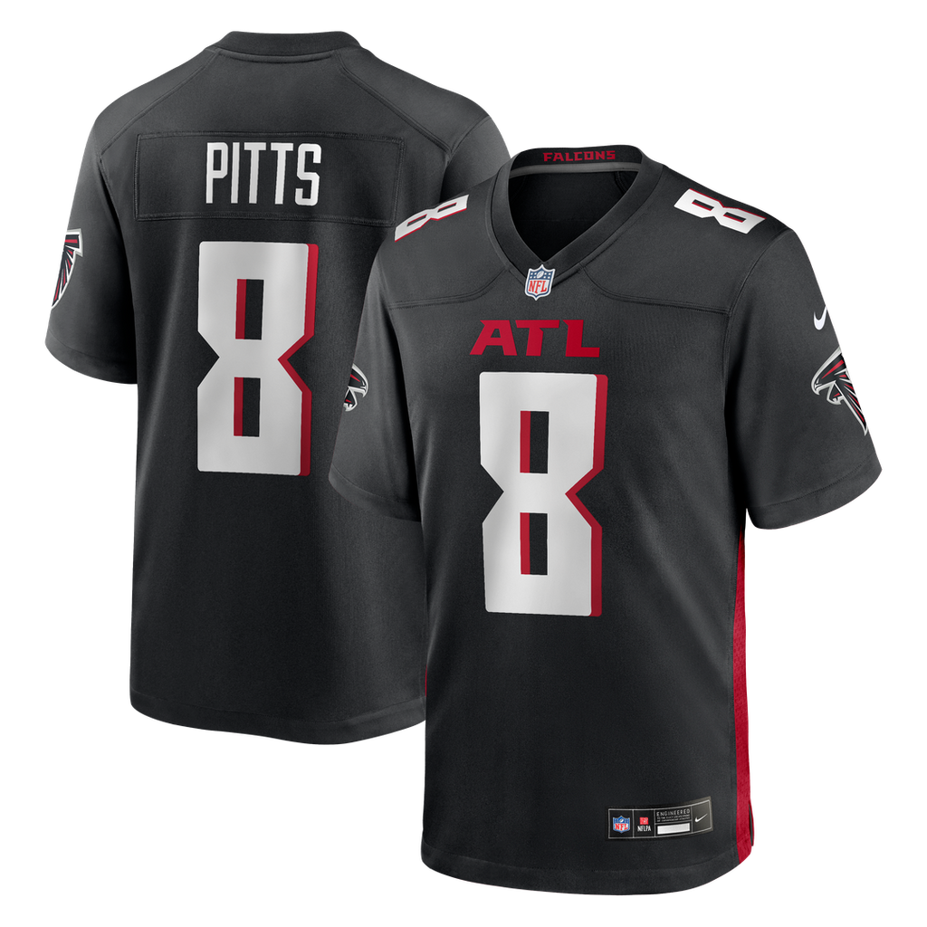 Men's Atlanta Falcons Kyle Pitts Nike Black Game Jersey