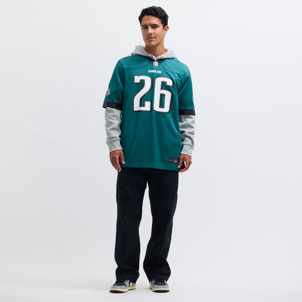 Men's Philadelphia Eagles Saquon Barkley Nike Midnight Green Game Player Jersey