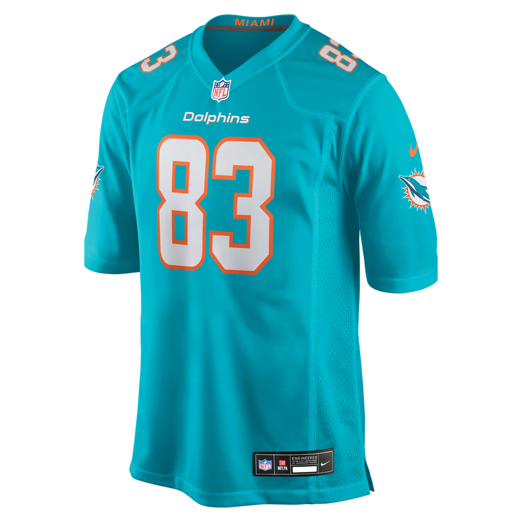 Men's Miami Dolphins Darren Waller Nike  Aqua Team Game Jersey