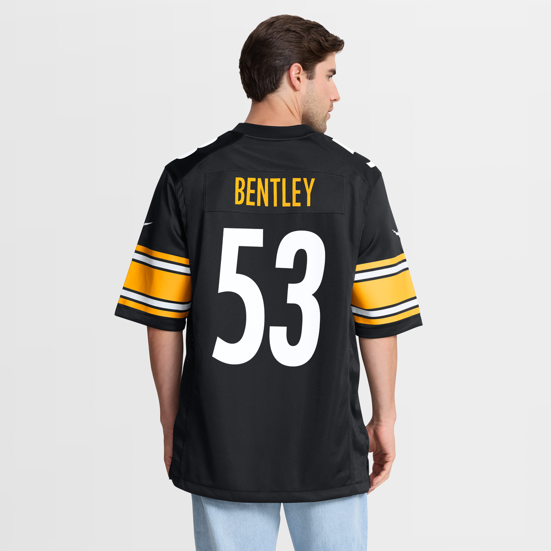Men's Pittsburgh Steelers JaWhaun Bentley Nike  Black Team Game Jersey