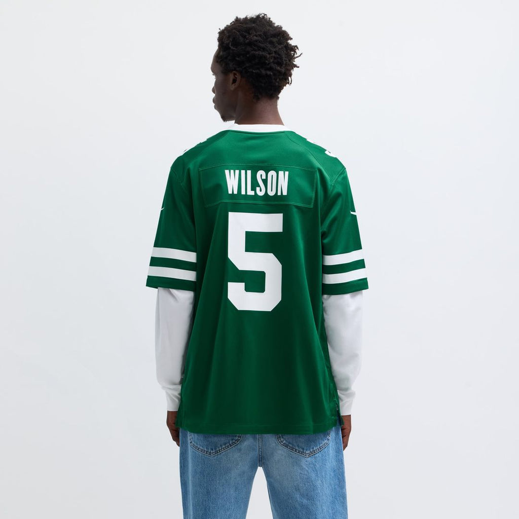 Men's New York Jets Garrett Wilson Nike Legacy Green Game Jersey