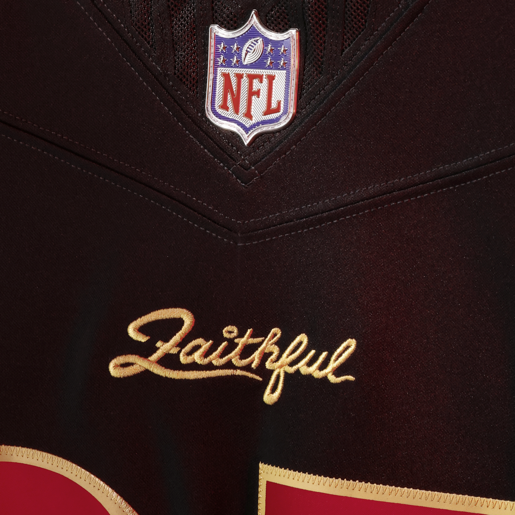 Men's San Francisco 49ers The Faithful Nike Black Rivalries Collection Stitched Limited Jersey