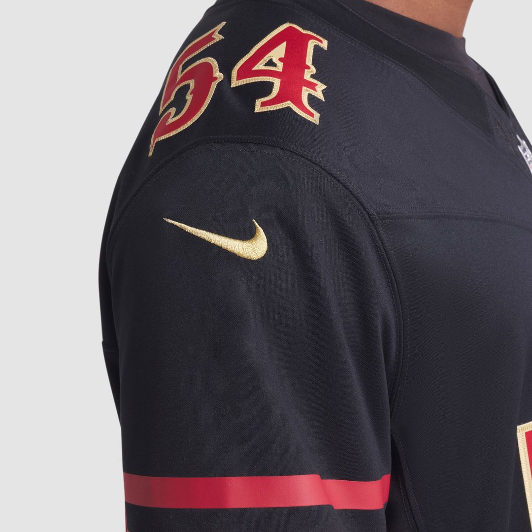 Men's San Francisco 49ers Fred Warner Nike Black Rivalries Collection Stitched Limited Jersey
