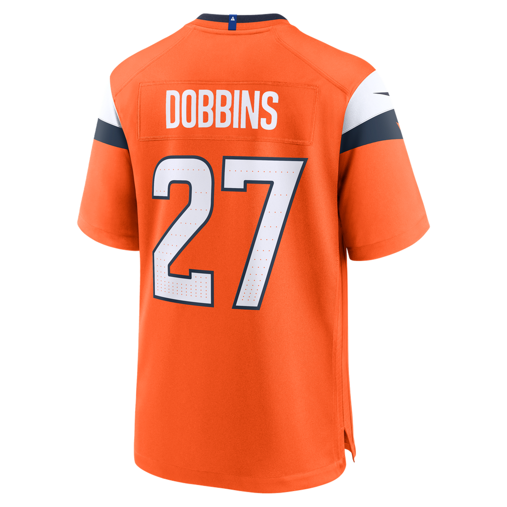 Men's Denver Broncos J.K. Dobbins Nike  Orange Team Game Jersey