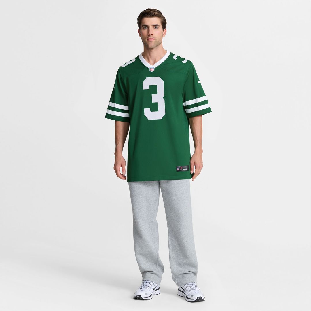 Men's New York Jets John Metchie III Nike Legacy Green Team Game Jersey