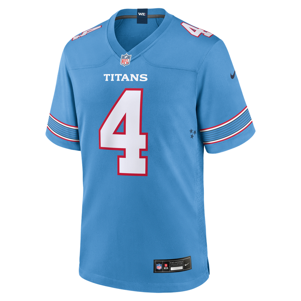 Men's Tennessee Titans Wan'Dale Robinson Nike Light Blue Team Game Jersey