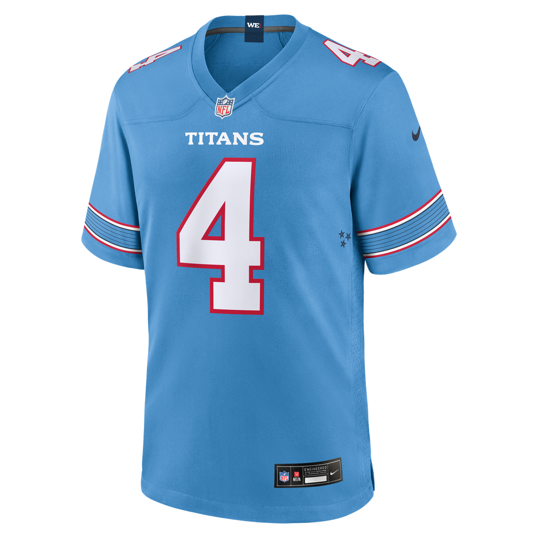 Men's Tennessee Titans Wan'Dale Robinson Nike Light Blue Team Game Jersey
