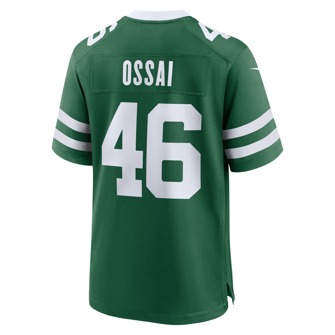 Men's New York Jets Joseph Ossai Nike Legacy Green Team Game Jersey