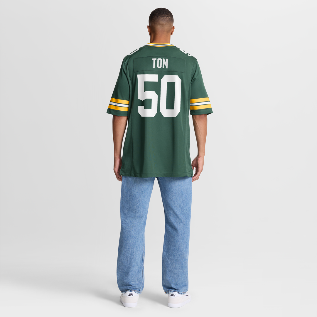 Men's Green Bay Packers Zach Tom Nike Green Game Player Jersey