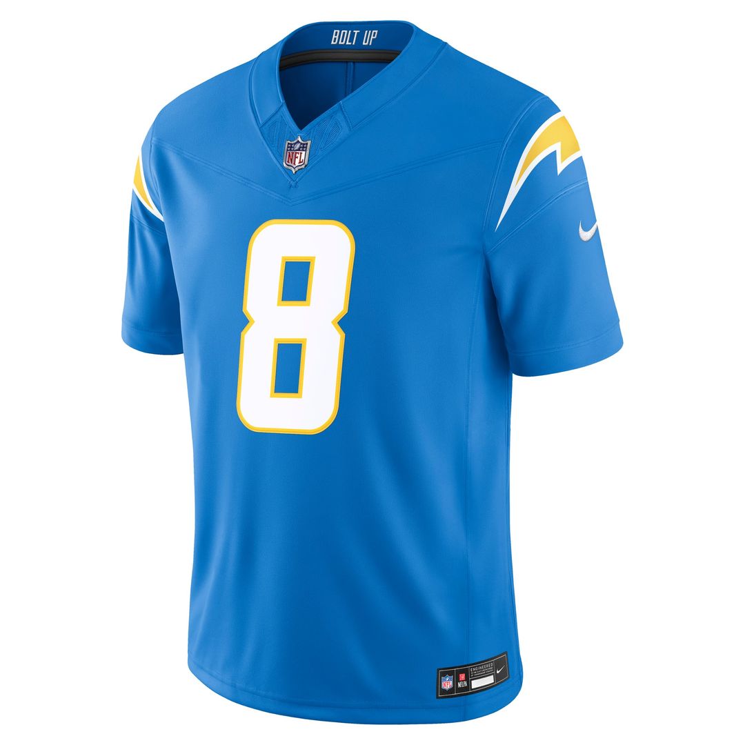 Men's Los Angeles Chargers Omarion Hampton Nike Powder Blue Team Vapor F.U.S.E. Stitched Limited Jersey