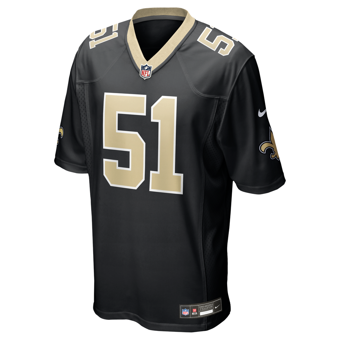 Men's New Orleans Saints Jonathan Vilma Nike Black Game Retired Player Jersey
