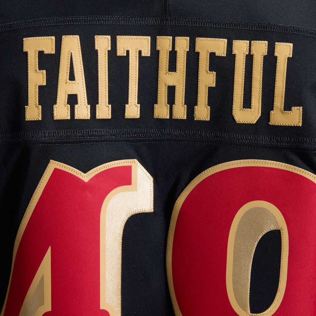 Men's San Francisco 49ers The Faithful Nike Black Rivalries Collection Stitched Limited Jersey