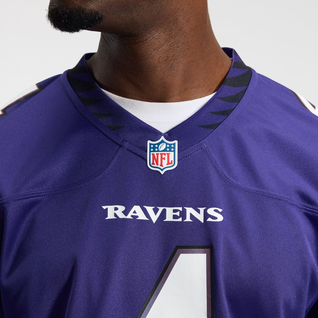 Men's Baltimore Ravens Zay Flowers Nike Purple Team Game Jersey