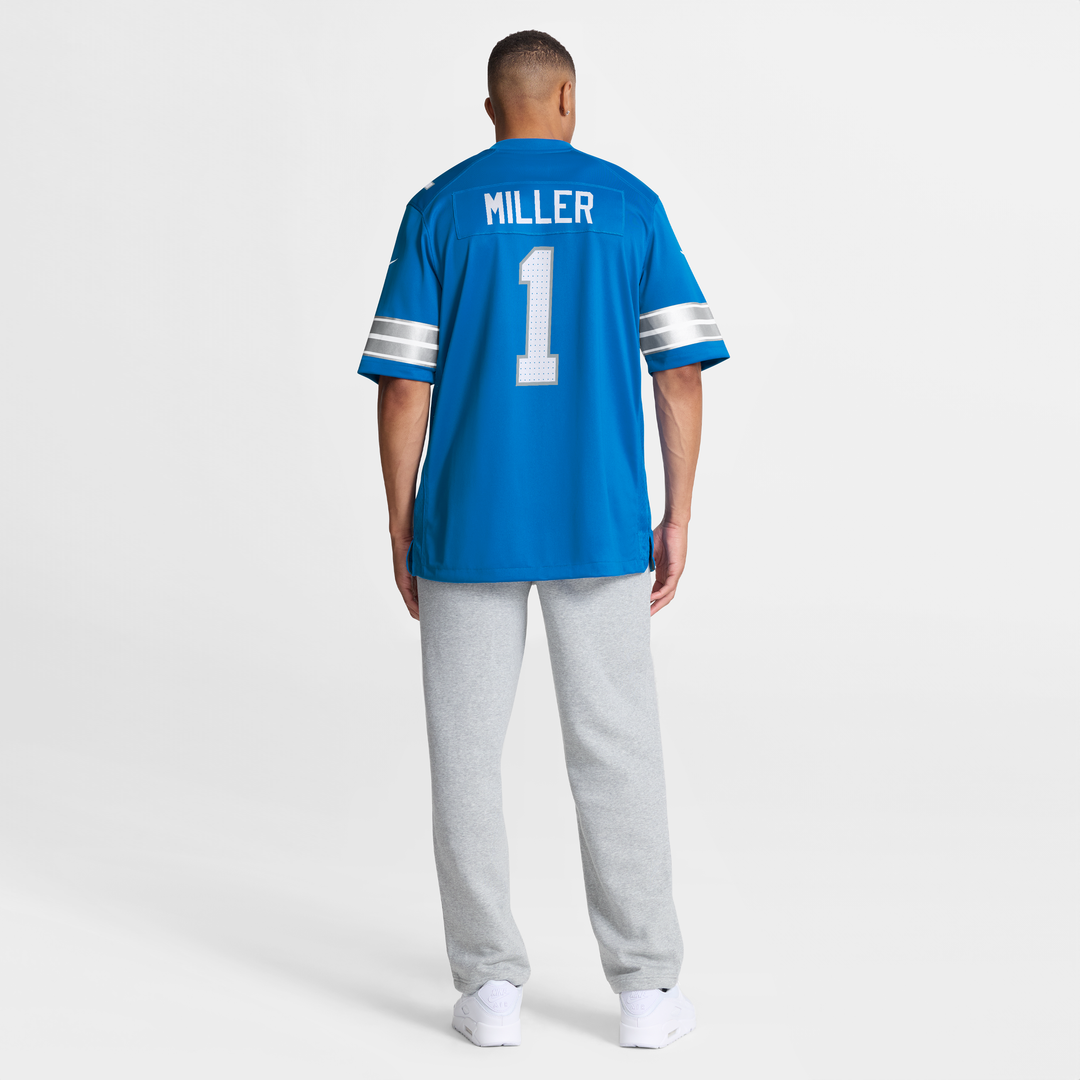 Men's Detroit Lions Blake Miller Nike Blue Team Game Jersey
