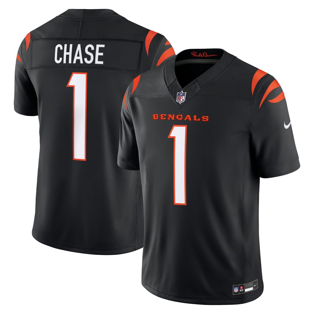 Men's Cincinnati Bengals Ja'Marr Chase Nike White Vapor F.U.S.E. Stitched Limited Jersey