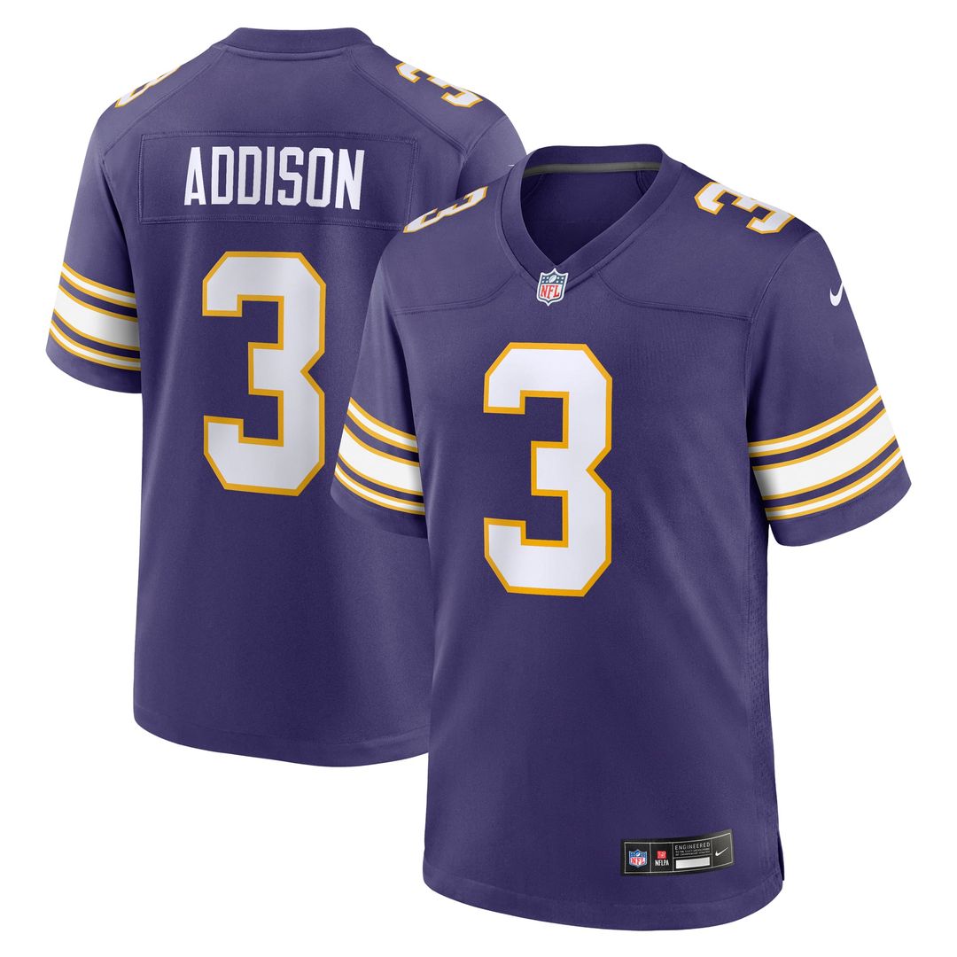 Men's Minnesota Vikings Jordan Addison Nike White Away Game Jersey