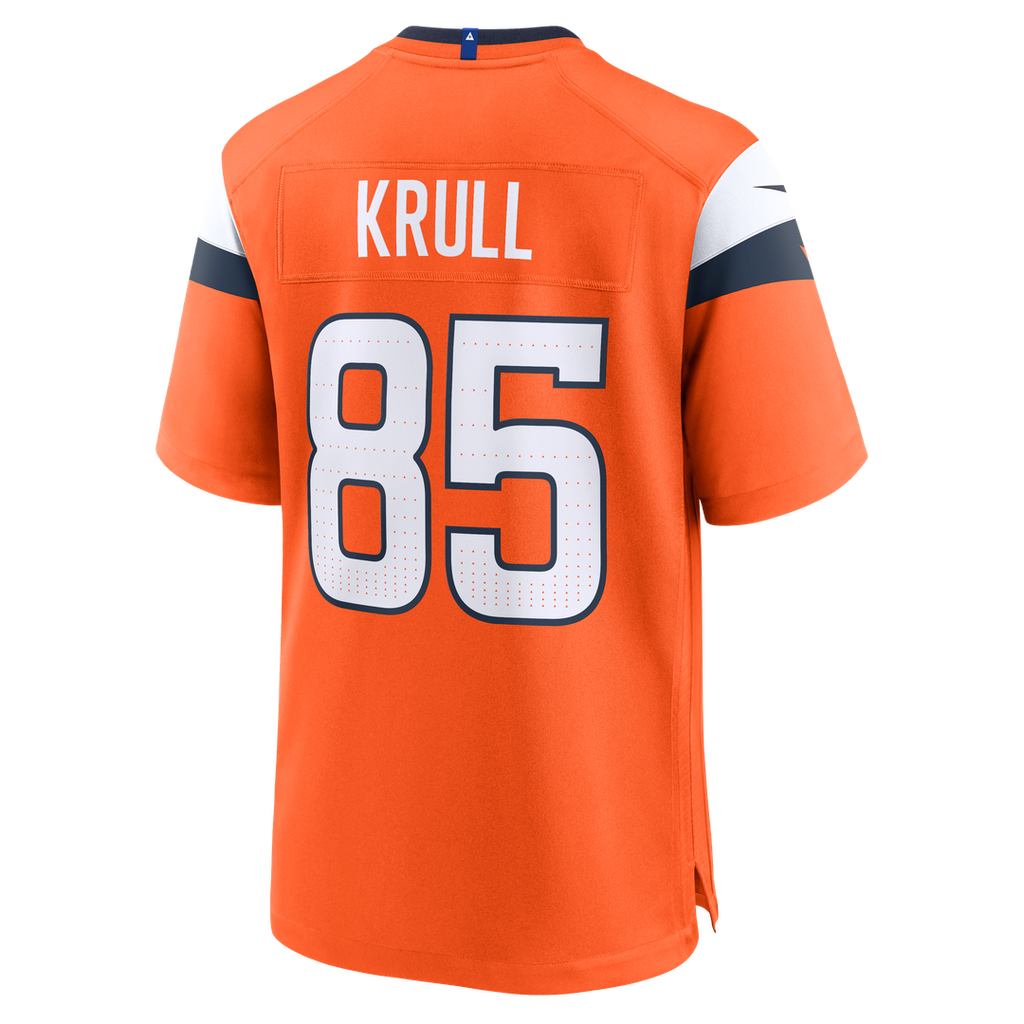Men's Denver Broncos Lucas Krull Nike  Orange Team Game Jersey