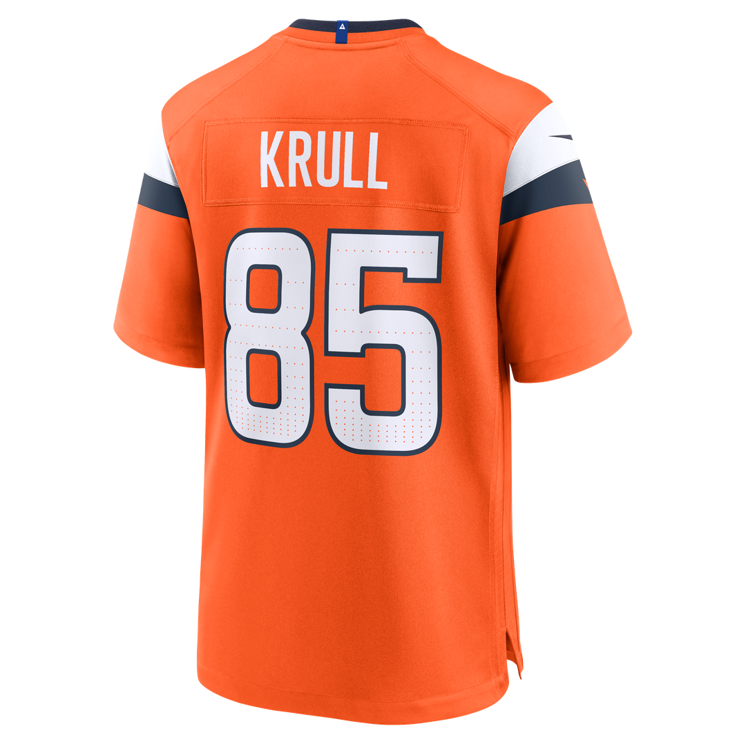 Men's Denver Broncos Lucas Krull Nike  Orange Team Game Jersey