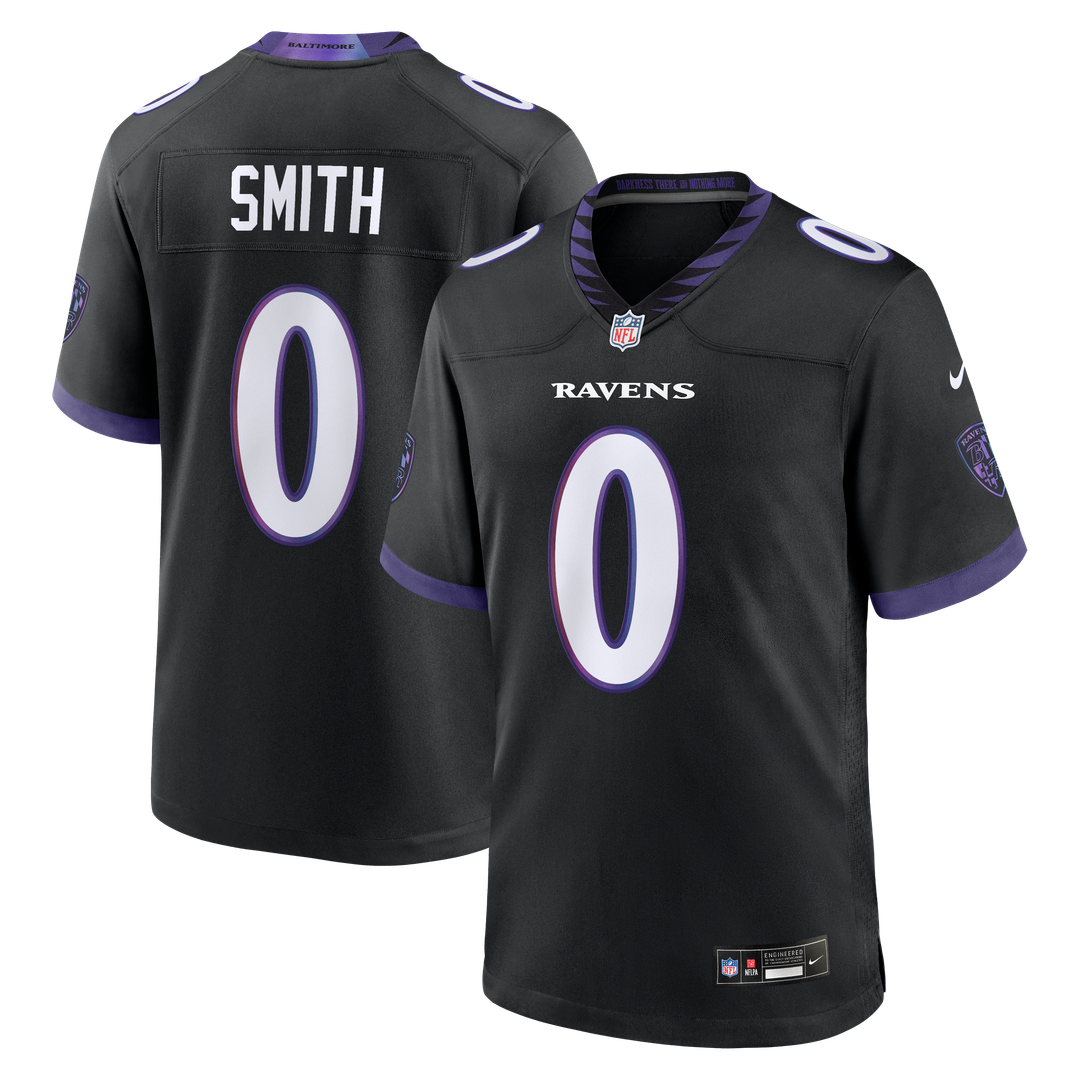 Men's Baltimore Ravens Roquan Smith Nike Black Alternate Game Jersey