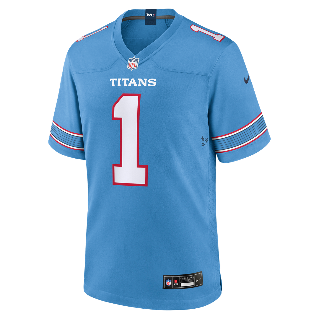 Men's Tennessee Titans Cameron Ward Nike Light Blue Game Jersey