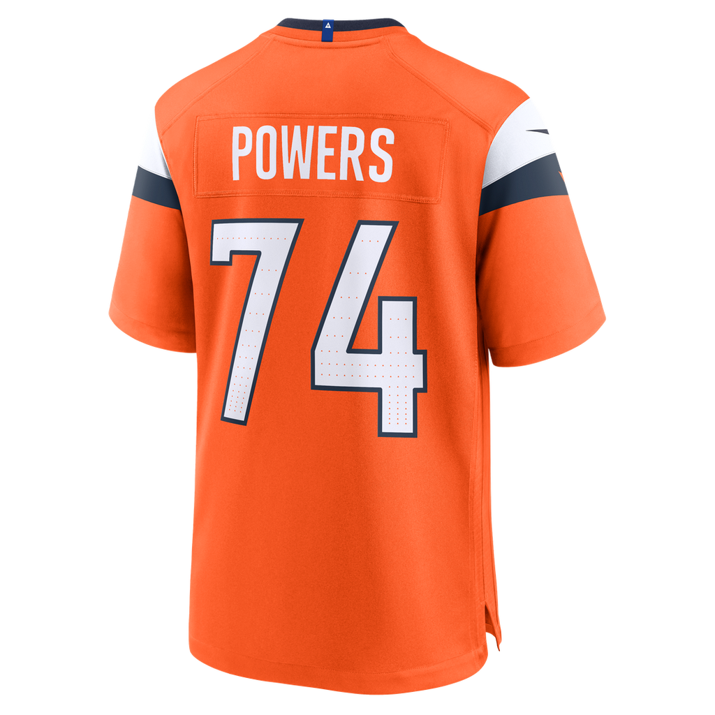 Men's Denver Broncos Ben Powers Nike  Orange Team Game Jersey