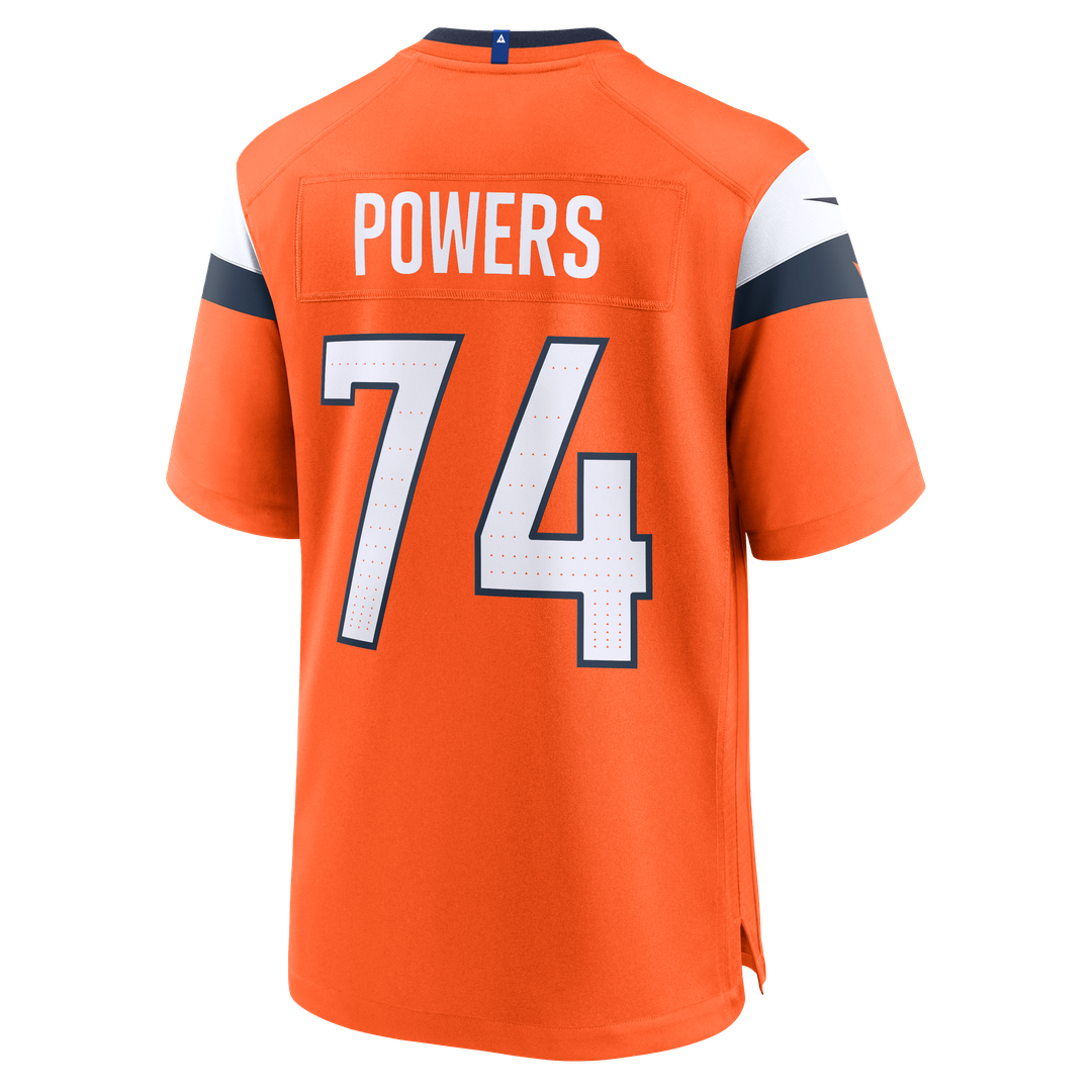 Men's Denver Broncos Ben Powers Nike  Orange Team Game Jersey