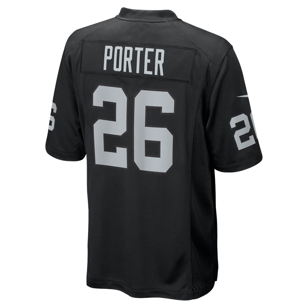 Men's Las Vegas Raiders Darien Porter Nike  Black Team Game Jersey