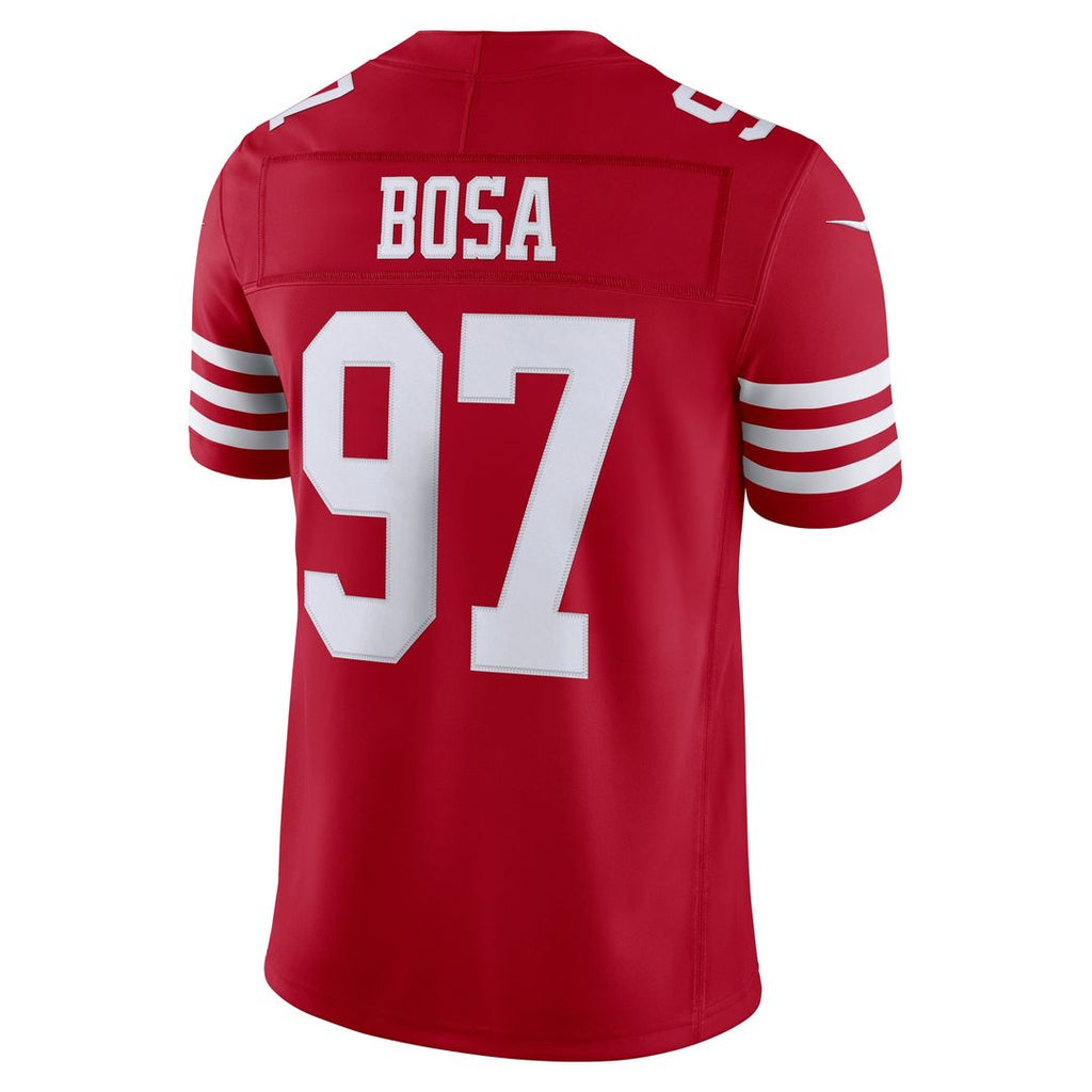 Men's San Francisco 49ers Nick Bosa Nike Scarlet Team Vapor F.U.S.E. Stitched Limited Jersey