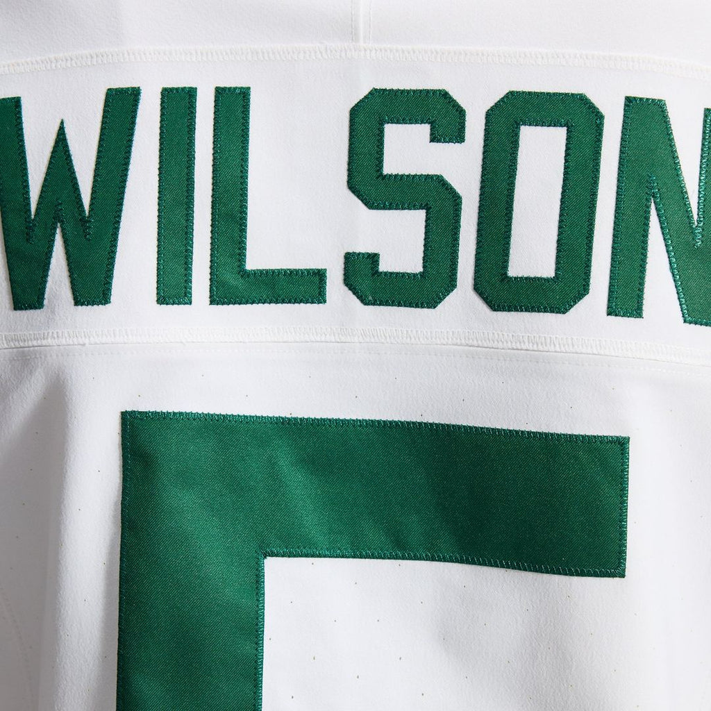 Men's New York Jets Garrett Wilson Nike White Classic Alternate Vapor F.U.S.E. Elite Jersey