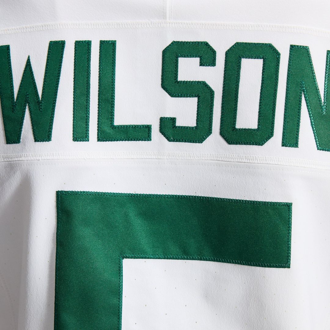 Men's New York Jets Garrett Wilson Nike White Classic Alternate Vapor F.U.S.E. Elite Jersey