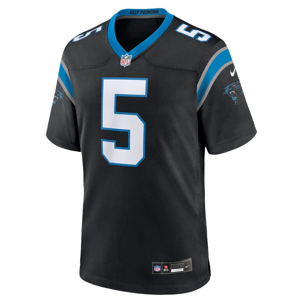 Men's Carolina Panthers Jaelan Phillips Nike Black Game Jersey