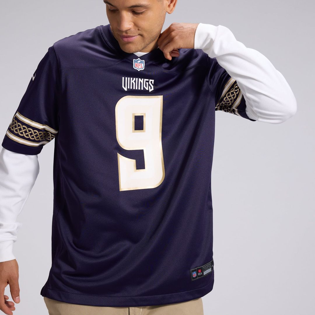 Men's Minnesota Vikings J.J McCarthy Nike Purple 2026 Rivalries Collection Game Jersey