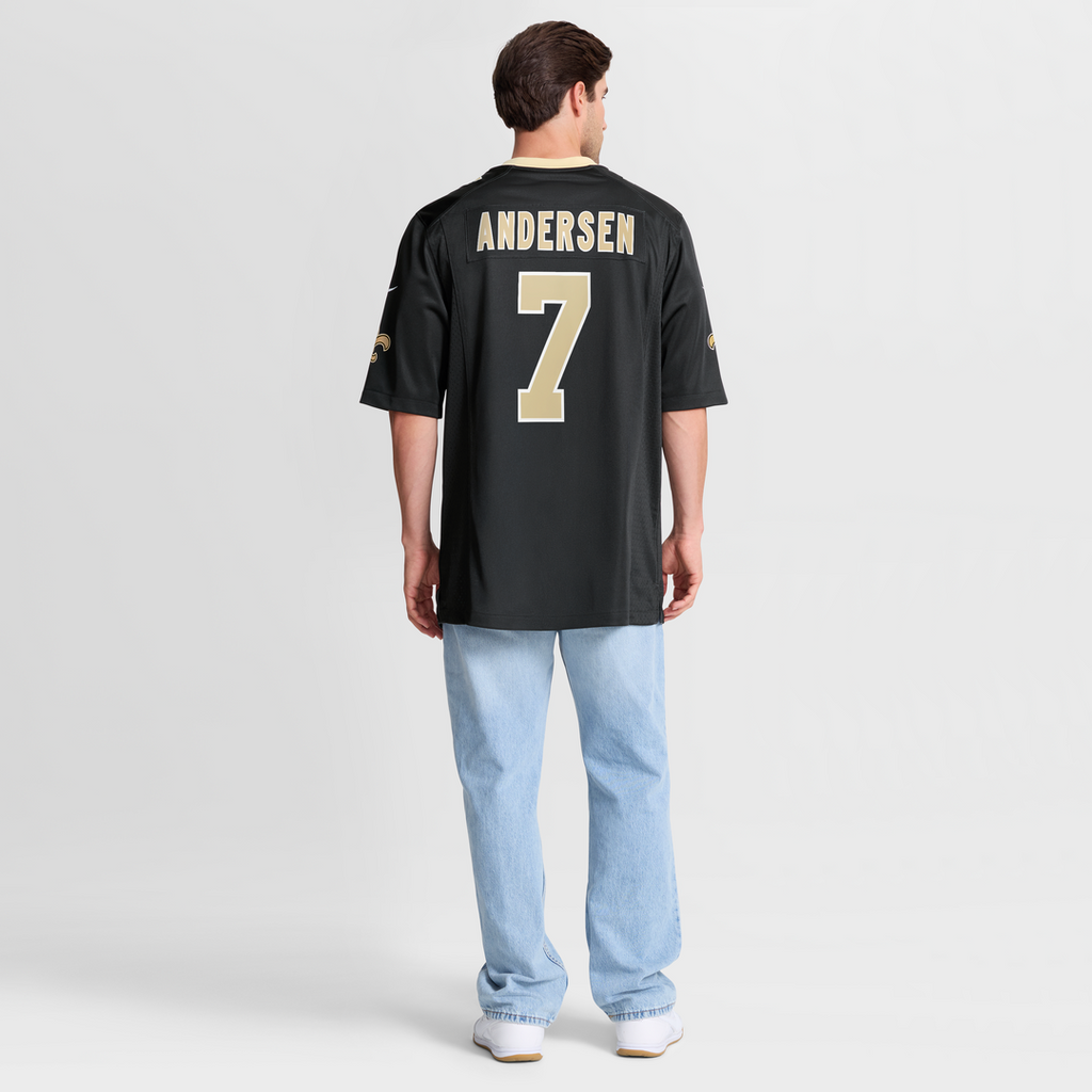 Men's New Orleans Saints Morten Andersen Nike Black Game Retired Player Jersey