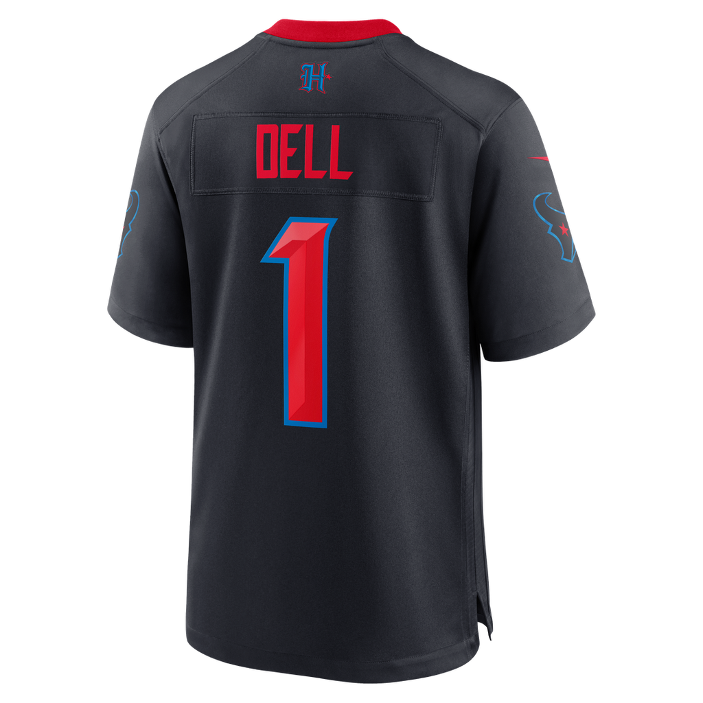 Men's Houston Texans Tank Dell Nike Navy Alternate Game Jersey