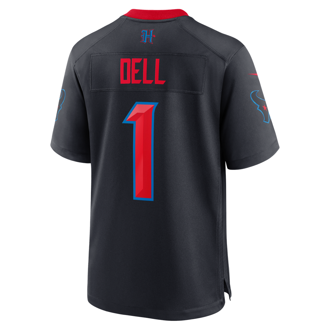 Men's Houston Texans Tank Dell Nike Navy Alternate Game Jersey