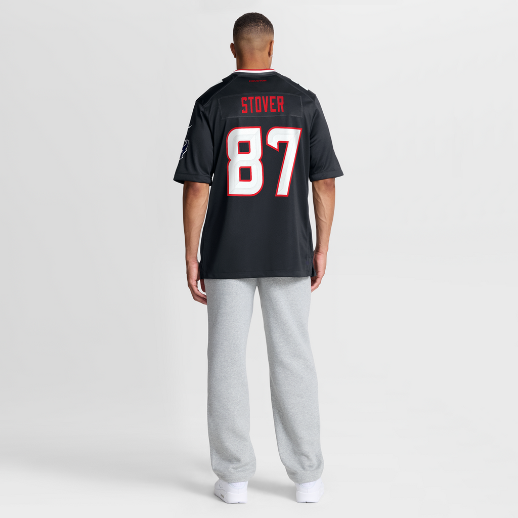 Men's Houston Texans Cade Stover Nike  Navy Game Jersey