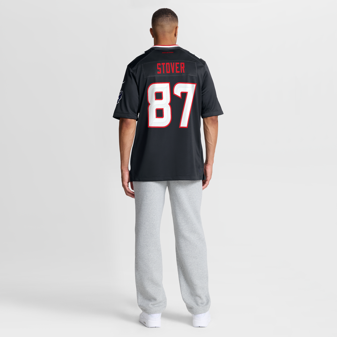 Men's Houston Texans Cade Stover Nike  Navy Game Jersey