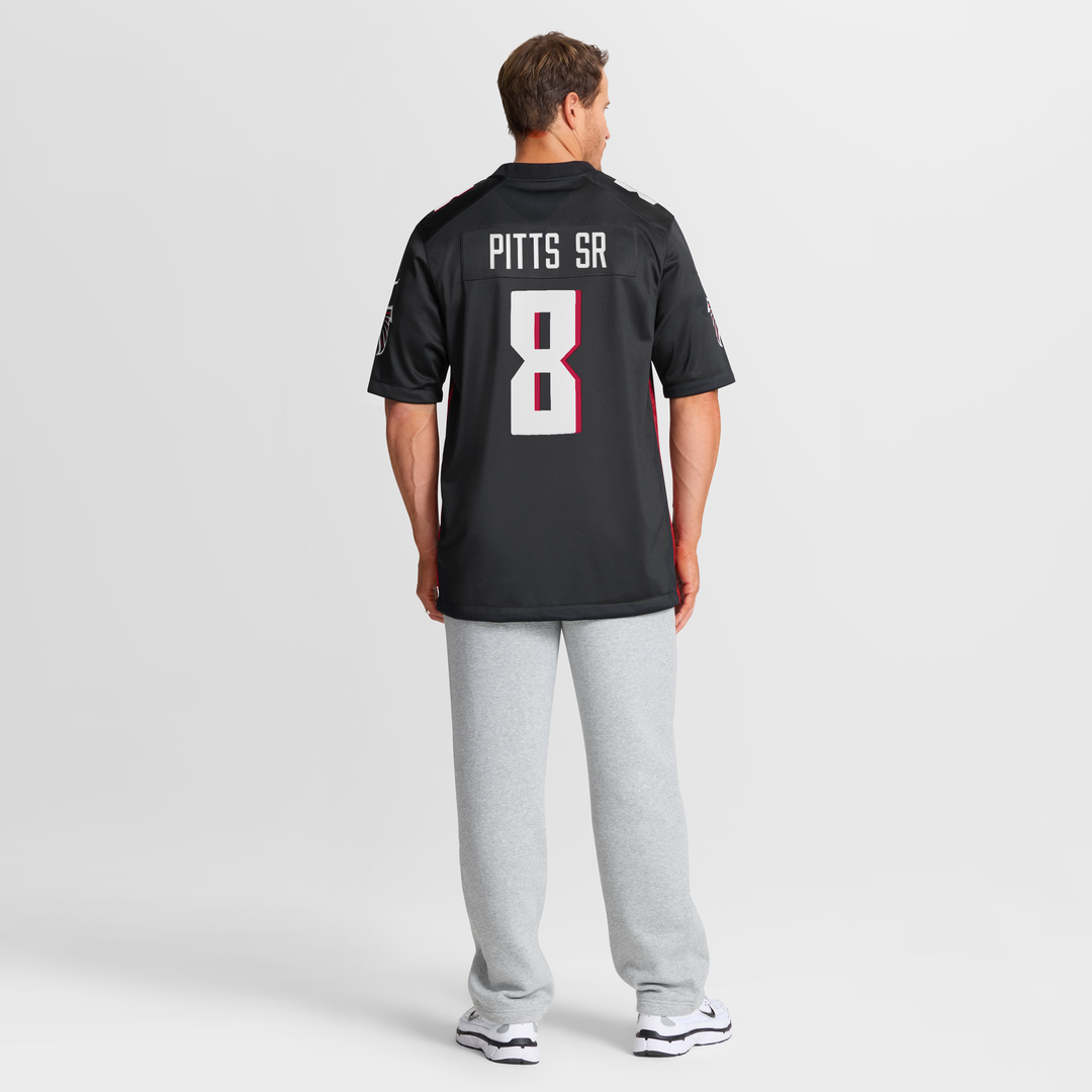 Men's Atlanta Falcons Kyle Pitts Sr. Nike Black Team  Game Jersey