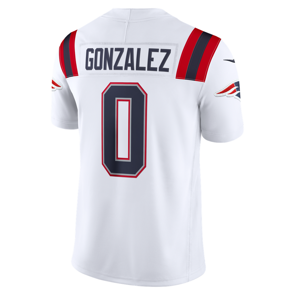 Men's New England Patriots Christian Gonzalez Nike Navy Team Vapor F.U.S.E. Stitched Limited Jersey