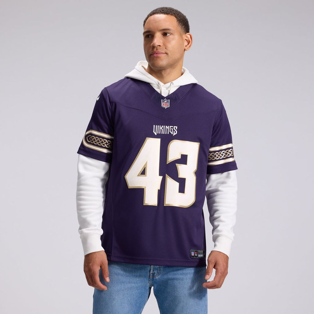 Men's Minnesota Vikings Andrew Van Ginkel Nike Purple 2026 Rivalries Collection Stitched Limited Jersey