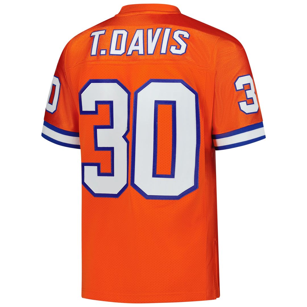 Men's Denver Broncos Terrell Davis Mitchell & Ness Orange 1995 Authentic Throwback Retired Player Jersey