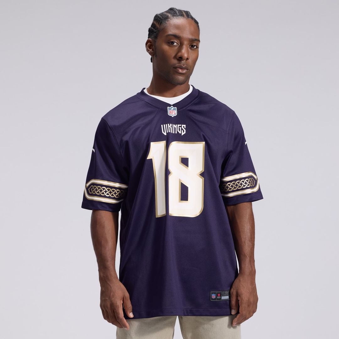 Men's Minnesota Vikings Justin Jefferson Nike Purple 2026 Rivalries Collection Game Jersey