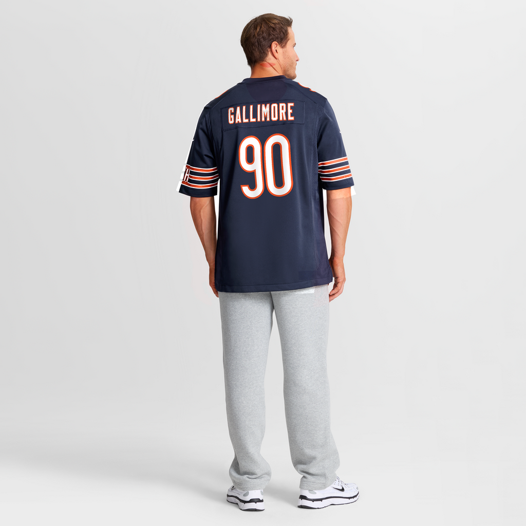 Men's Chicago Bears Neville Gallimore Nike  Navy Team Game Jersey