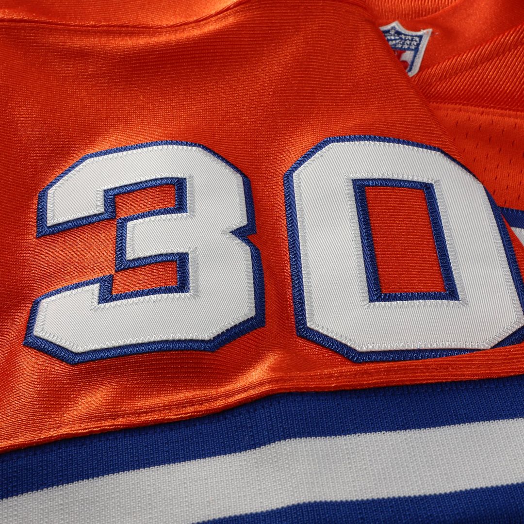 Men's Denver Broncos Terrell Davis Mitchell & Ness Orange 1995 Authentic Throwback Retired Player Jersey