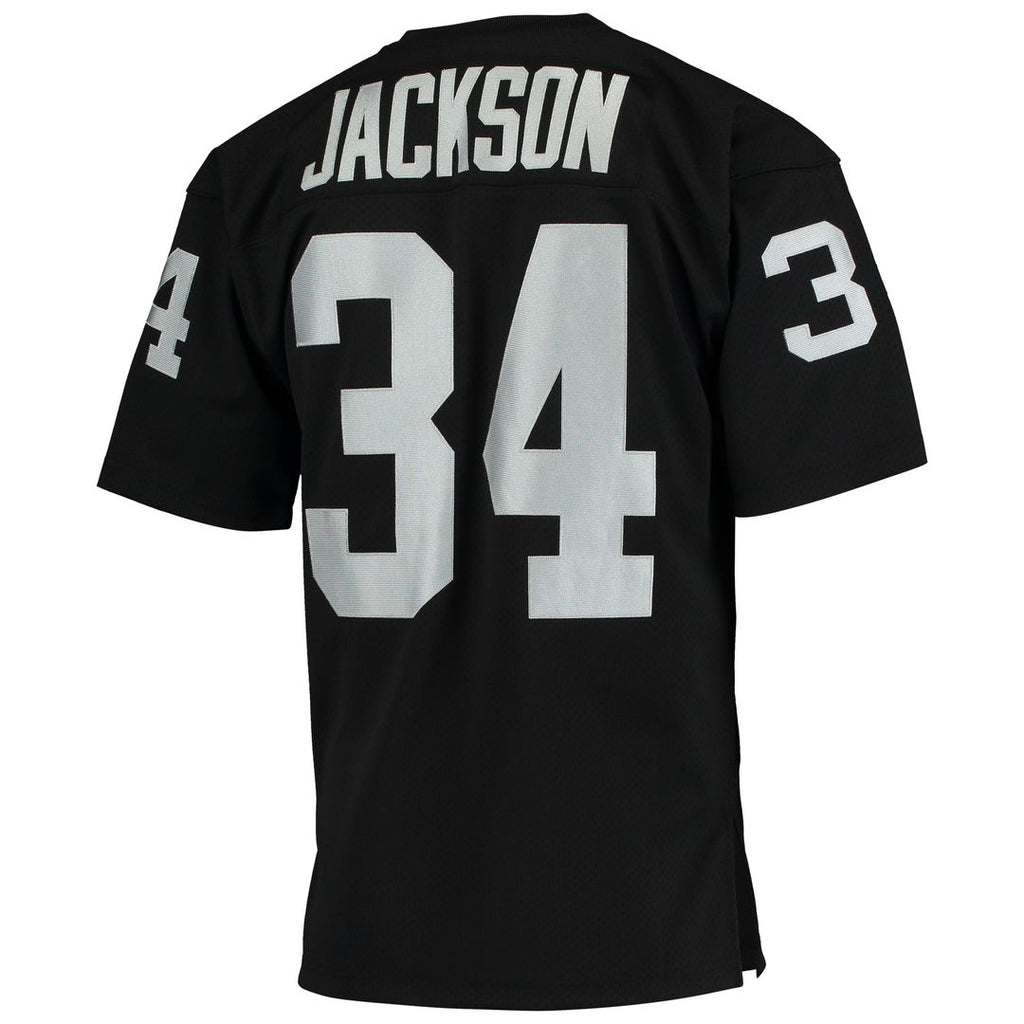 Men's Las Vegas Raiders 1990 Bo Jackson Mitchell & Ness Black Authentic Throwback Retired Player Jersey