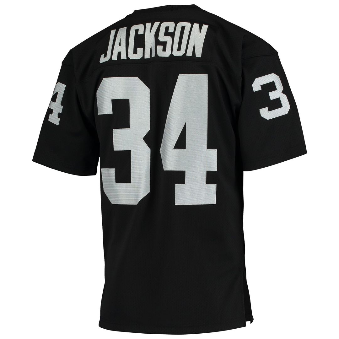 Men's Las Vegas Raiders 1990 Bo Jackson Mitchell & Ness Black Authentic Throwback Retired Player Jersey