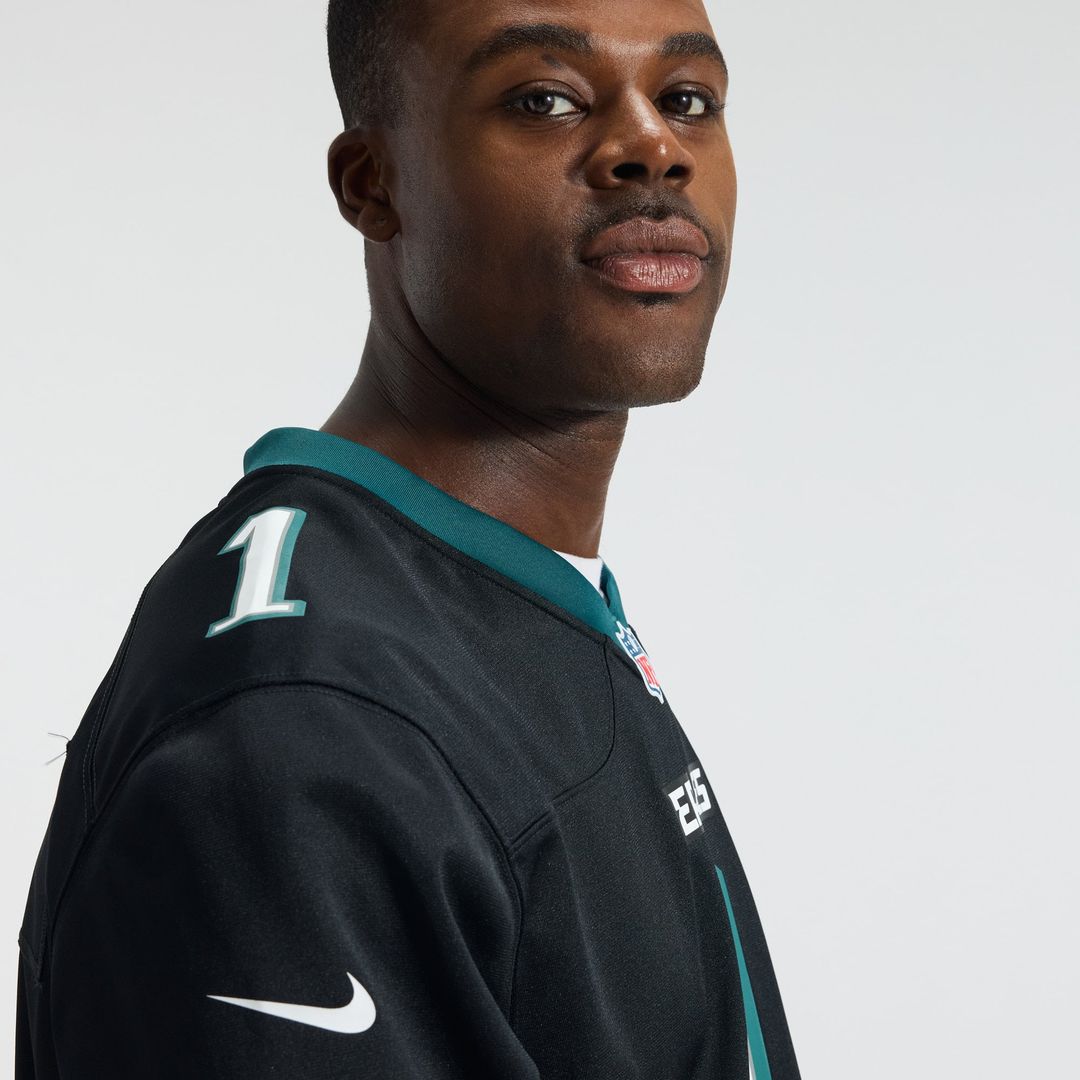 Men's Philadelphia Eagles Jalen Hurts Nike  Black Alternate Game Jersey