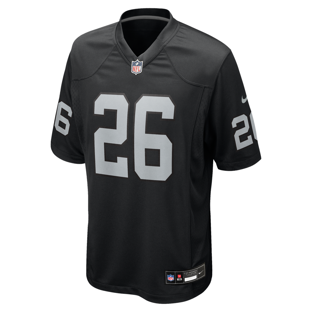 Men's Las Vegas Raiders Darien Porter Nike  Black Team Game Jersey