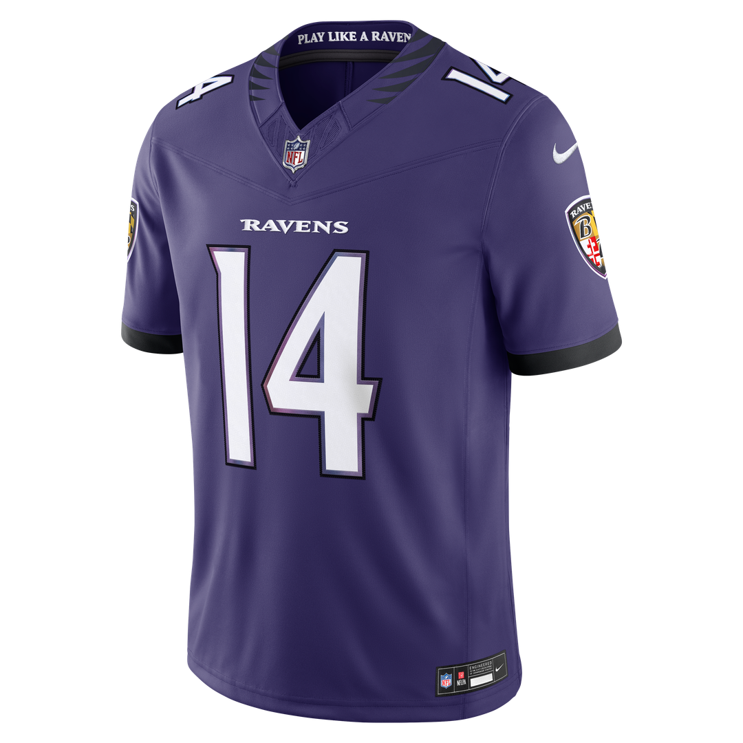 Men's Baltimore Ravens Kyle Hamilton Nike Black Alternate Vapor F.U.S.E. Stitched Limited Jersey